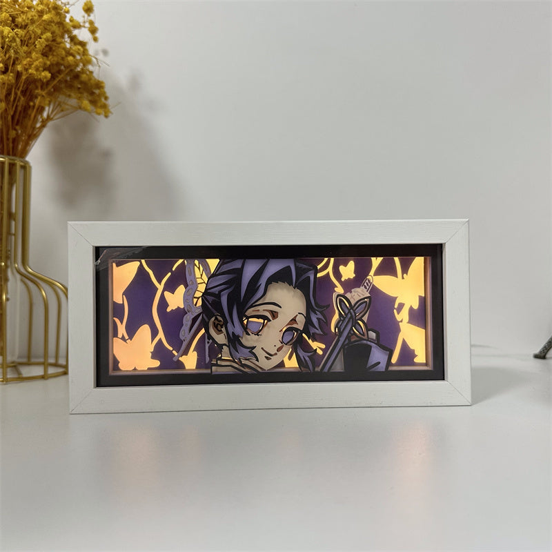 Anime-Themed RGB Paper Carving Lamp, Multi-Color Modes, with Remote & Touch Dimming