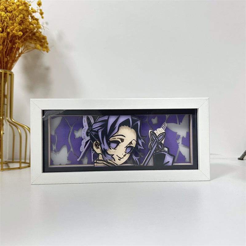 Anime-Themed RGB Paper Carving Lamp, Multi-Color Modes, with Remote & Touch Dimming