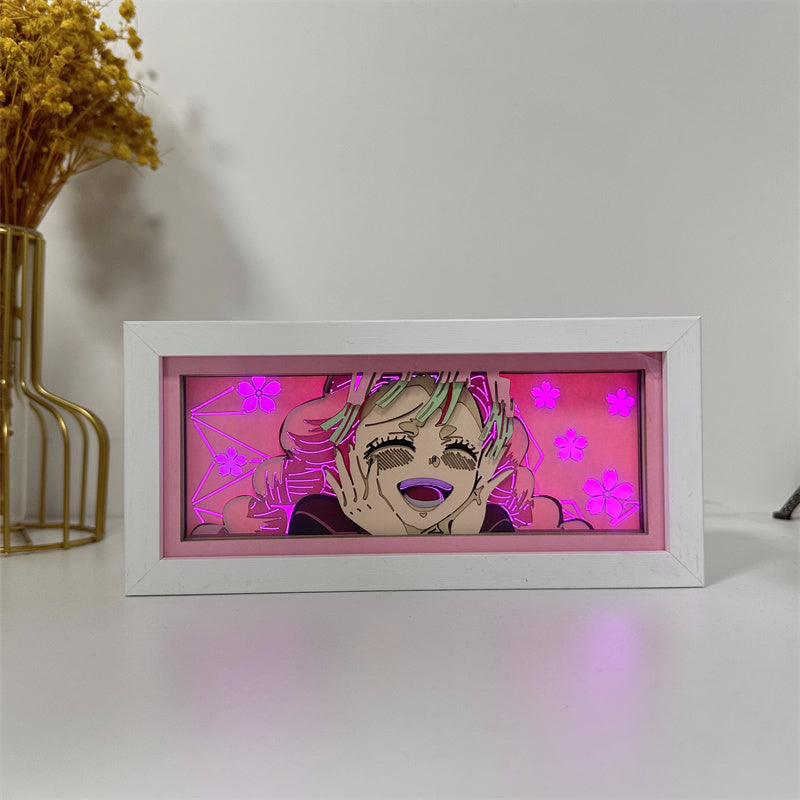 Anime-Themed RGB Paper Carving Lamp, Multi-Color Modes, with Remote & Touch Dimming