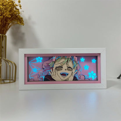 Anime-Themed RGB Paper Carving Lamp, Multi-Color Modes, with Remote & Touch Dimming