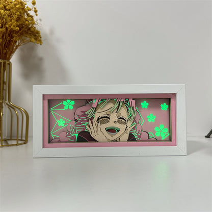 Anime-Themed RGB Paper Carving Lamp, Multi-Color Modes, with Remote & Touch Dimming