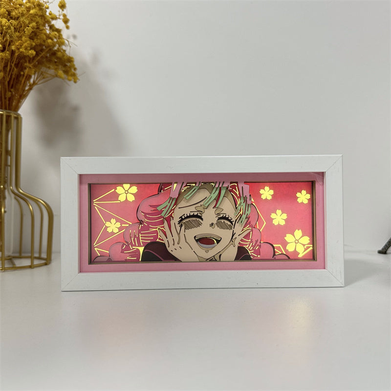 Anime-Themed RGB Paper Carving Lamp, Multi-Color Modes, with Remote & Touch Dimming