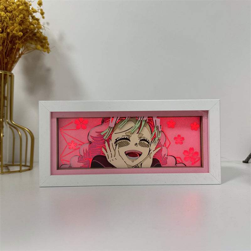 Anime-Themed RGB Paper Carving Lamp, Multi-Color Modes, with Remote & Touch Dimming