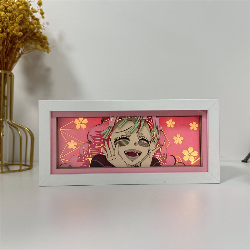 Anime-Themed RGB Paper Carving Lamp, Multi-Color Modes, with Remote & Touch Dimming