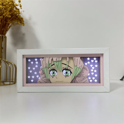 Anime-Themed RGB Paper Carving Lamp, Multi-Color Modes, with Remote & Touch Dimming