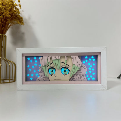 Anime-Themed RGB Paper Carving Lamp, Multi-Color Modes, with Remote & Touch Dimming
