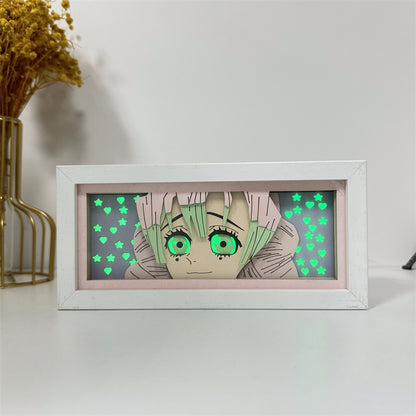 Anime-Themed RGB Paper Carving Lamp, Multi-Color Modes, with Remote & Touch Dimming