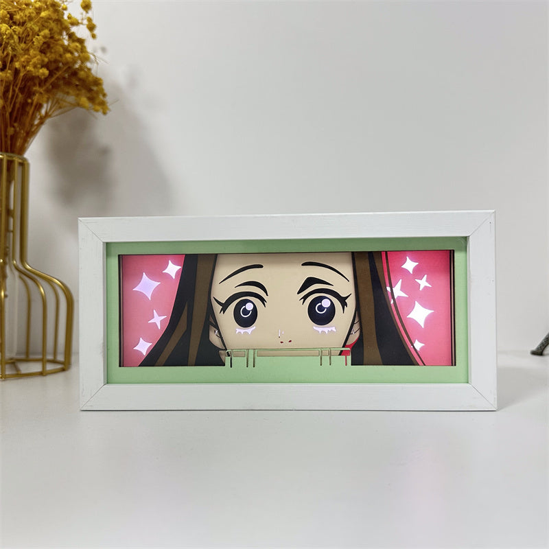 Anime-Themed RGB Paper Carving Lamp, Multi-Color Modes, with Remote & Touch Dimming