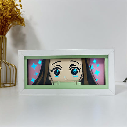 Anime-Themed RGB Paper Carving Lamp, Multi-Color Modes, with Remote & Touch Dimming