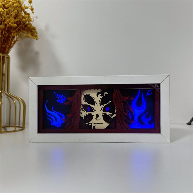 Anime-Themed RGB Paper Carving Lamp, Multi-Color Modes, with Remote & Touch Dimming