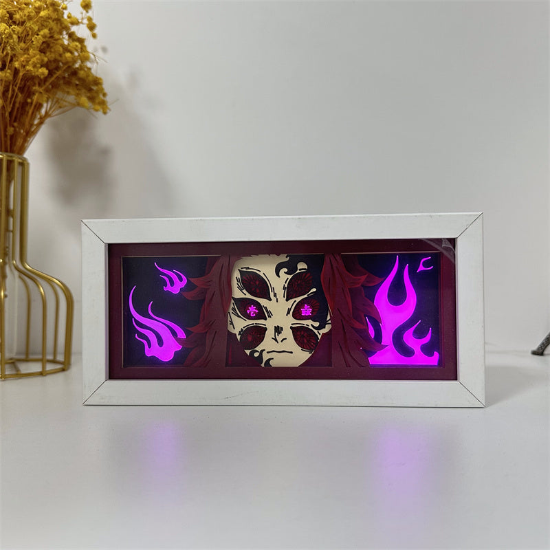 Anime-Themed RGB Paper Carving Lamp, Multi-Color Modes, with Remote & Touch Dimming
