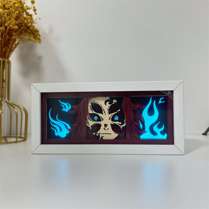 Anime-Themed RGB Paper Carving Lamp, Multi-Color Modes, with Remote & Touch Dimming