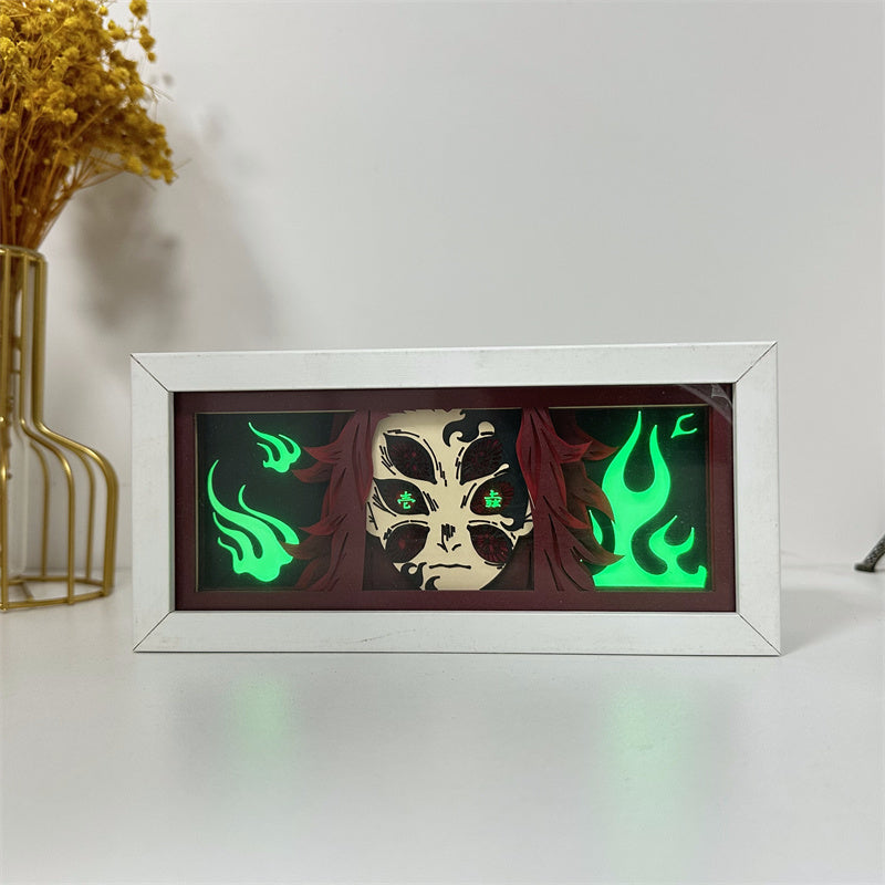 Anime-Themed RGB Paper Carving Lamp, Multi-Color Modes, with Remote & Touch Dimming