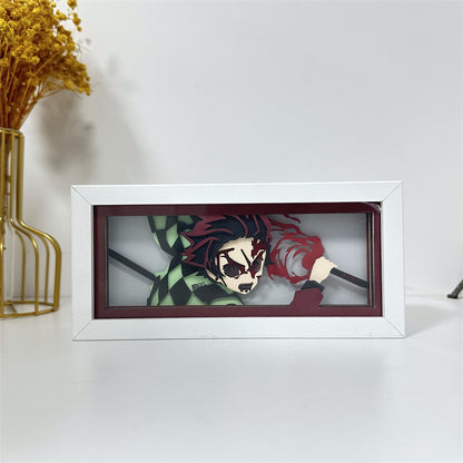 Anime-Themed RGB Paper Carving Lamp, Multi-Color Modes, with Remote & Touch Dimming