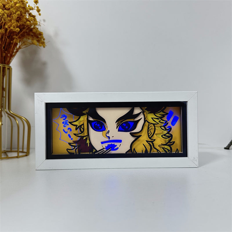 Anime-Themed RGB Paper Carving Lamp, Multi-Color Modes, with Remote & Touch Dimming