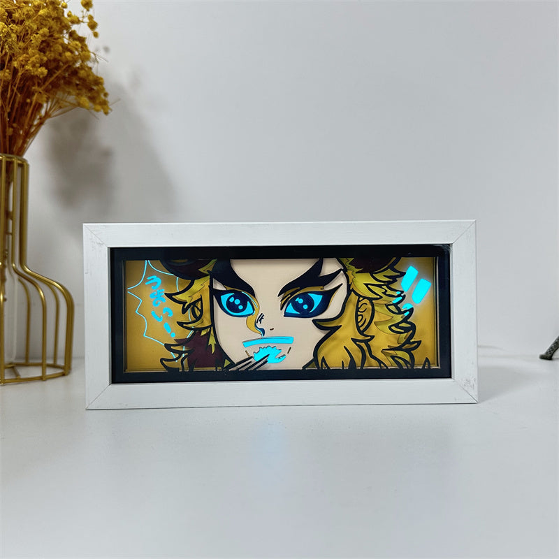 Anime-Themed RGB Paper Carving Lamp, Multi-Color Modes, with Remote & Touch Dimming