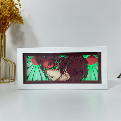 Anime-Themed RGB Paper Carving Lamp, Multi-Color Modes, with Remote & Touch Dimming