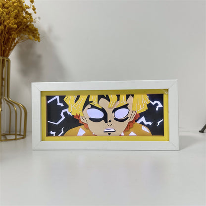 Anime-Themed RGB Paper Carving Lamp, Multi-Color Modes, with Remote & Touch Dimming