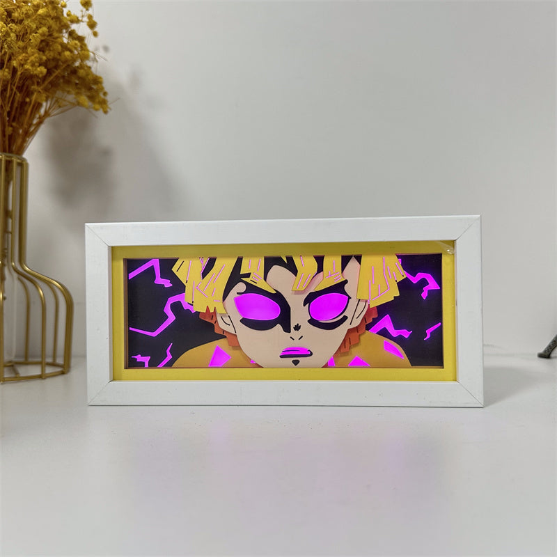 Anime-Themed RGB Paper Carving Lamp, Multi-Color Modes, with Remote & Touch Dimming