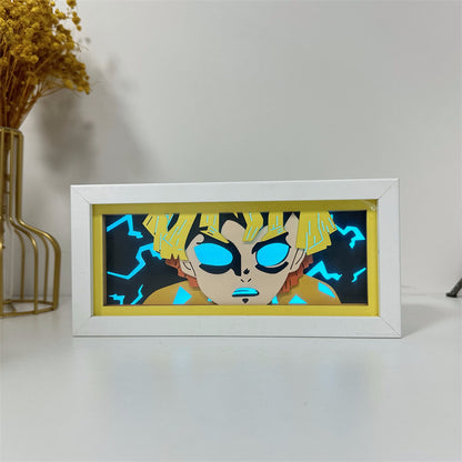 Anime-Themed RGB Paper Carving Lamp, Multi-Color Modes, with Remote & Touch Dimming