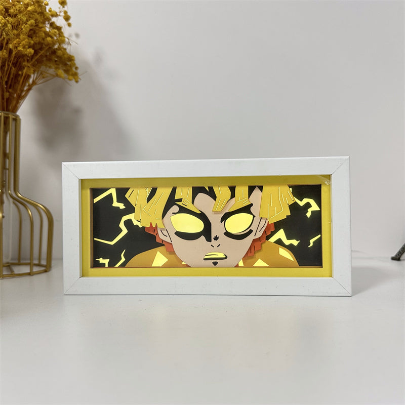 Anime-Themed RGB Paper Carving Lamp, Multi-Color Modes, with Remote & Touch Dimming