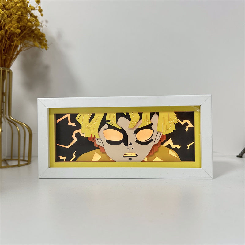 Anime-Themed RGB Paper Carving Lamp, Multi-Color Modes, with Remote & Touch Dimming