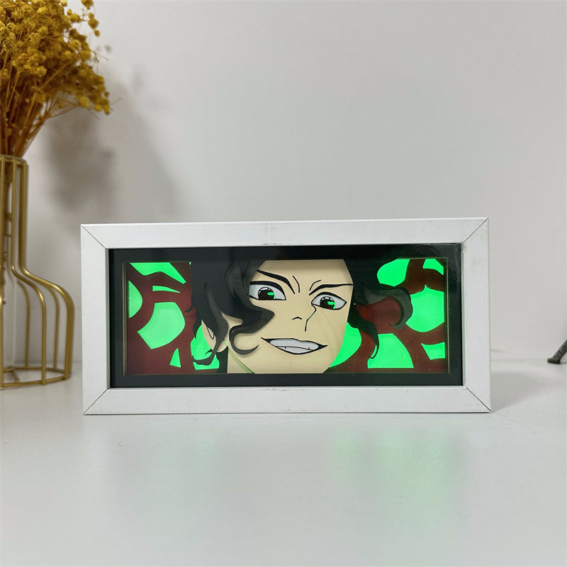 Anime-Themed RGB Paper Carving Lamp, Multi-Color Modes, with Remote & Touch Dimming