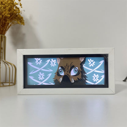 Anime-Themed RGB Paper Carving Lamp, Multi-Color Modes, with Remote & Touch Dimming