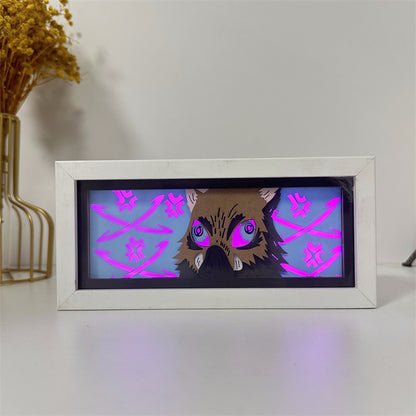 Anime-Themed RGB Paper Carving Lamp, Multi-Color Modes, with Remote & Touch Dimming