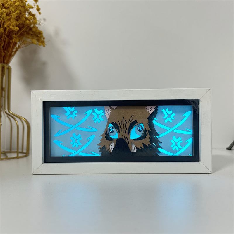Anime-Themed RGB Paper Carving Lamp, Multi-Color Modes, with Remote & Touch Dimming