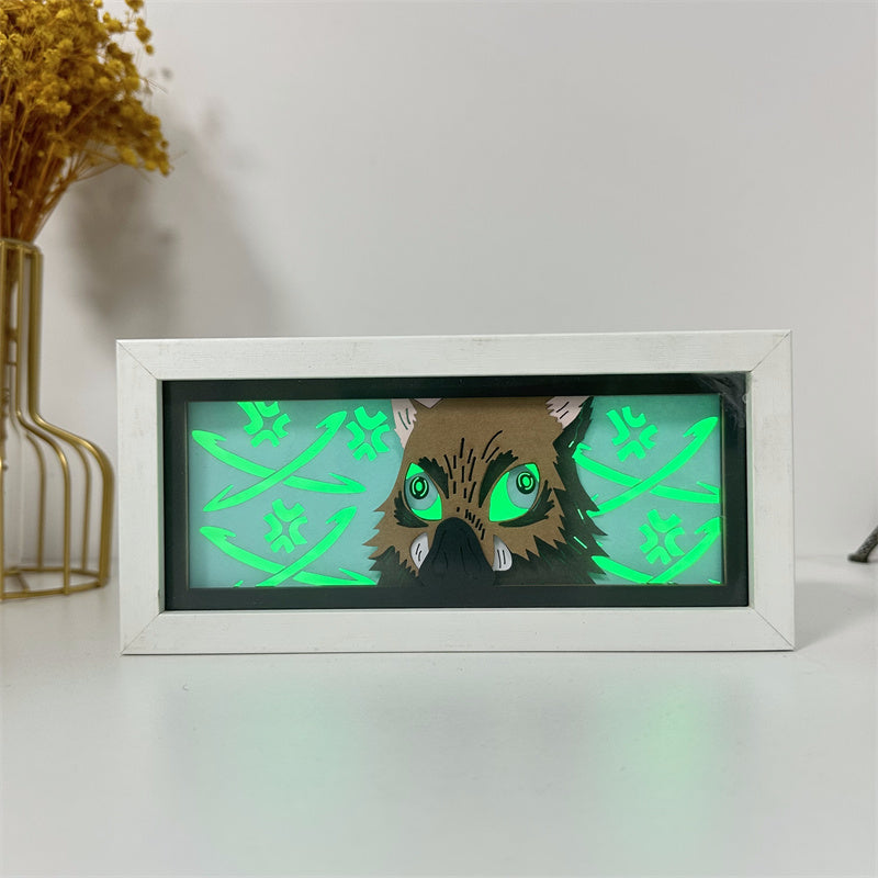 Anime-Themed RGB Paper Carving Lamp, Multi-Color Modes, with Remote & Touch Dimming