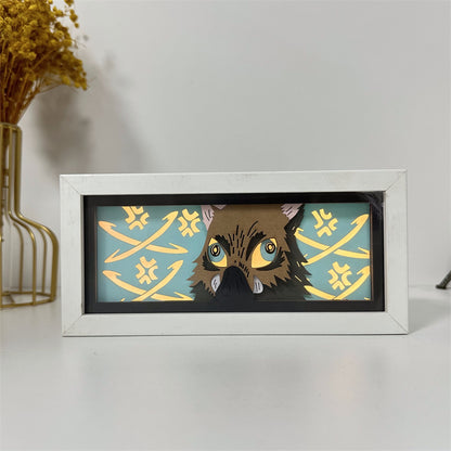 Anime-Themed RGB Paper Carving Lamp, Multi-Color Modes, with Remote & Touch Dimming