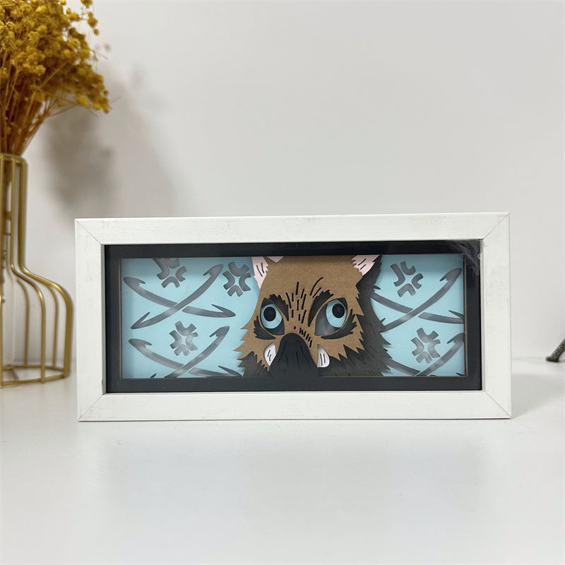 Anime-Themed RGB Paper Carving Lamp, Multi-Color Modes, with Remote & Touch Dimming