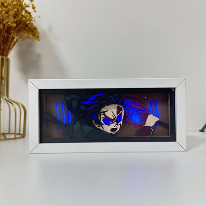 Anime-Themed RGB Paper Carving Lamp, Multi-Color Modes, with Remote & Touch Dimming