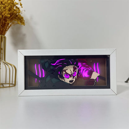 Anime-Themed RGB Paper Carving Lamp, Multi-Color Modes, with Remote & Touch Dimming