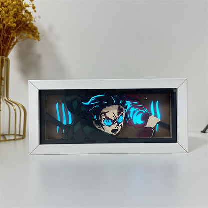 Anime-Themed RGB Paper Carving Lamp, Multi-Color Modes, with Remote & Touch Dimming