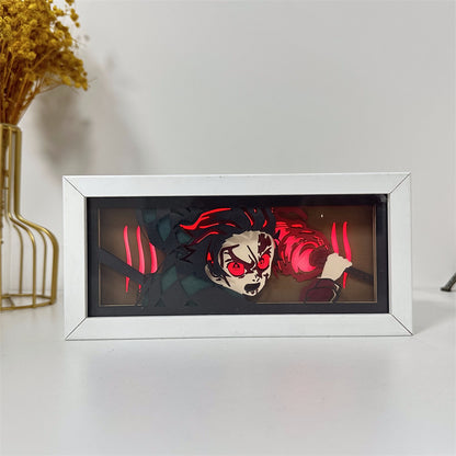 Anime-Themed RGB Paper Carving Lamp, Multi-Color Modes, with Remote & Touch Dimming