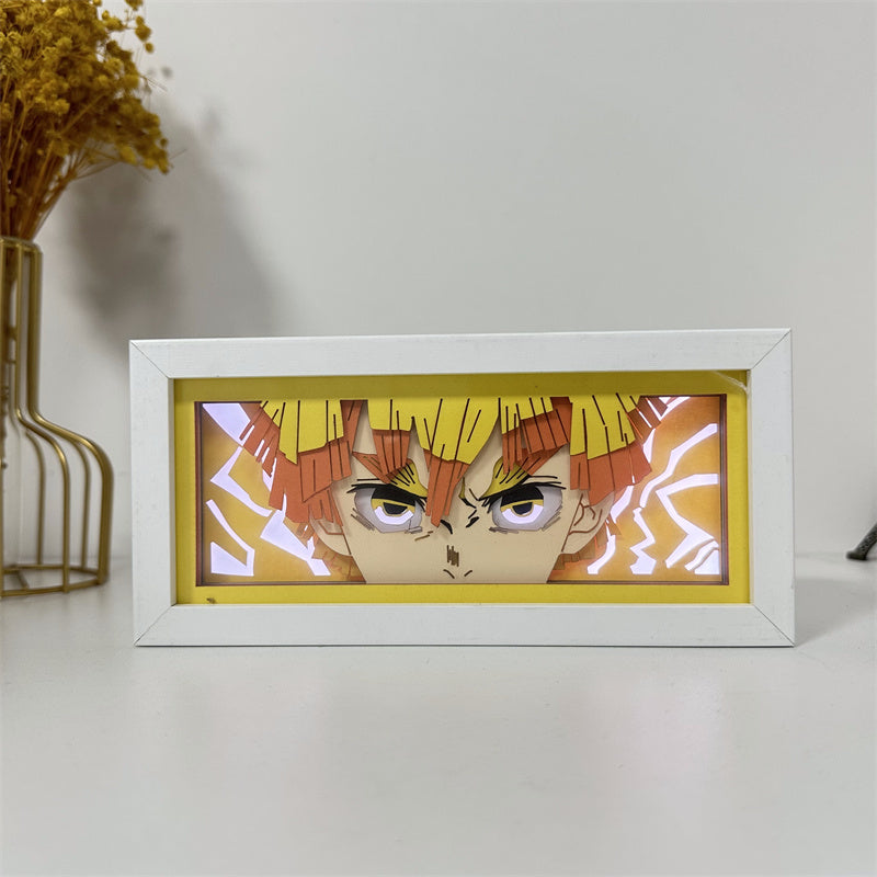 Anime-Themed RGB Paper Carving Lamp, Multi-Color Modes, with Remote & Touch Dimming