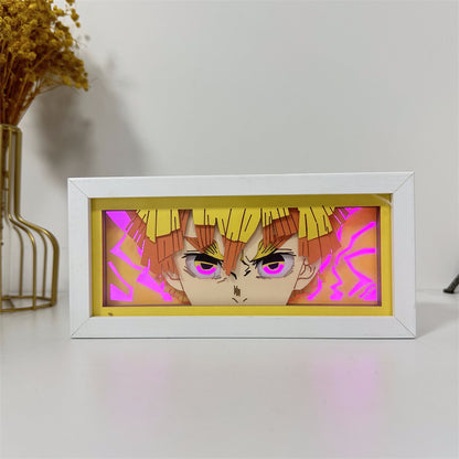 Anime-Themed RGB Paper Carving Lamp, Multi-Color Modes, with Remote & Touch Dimming