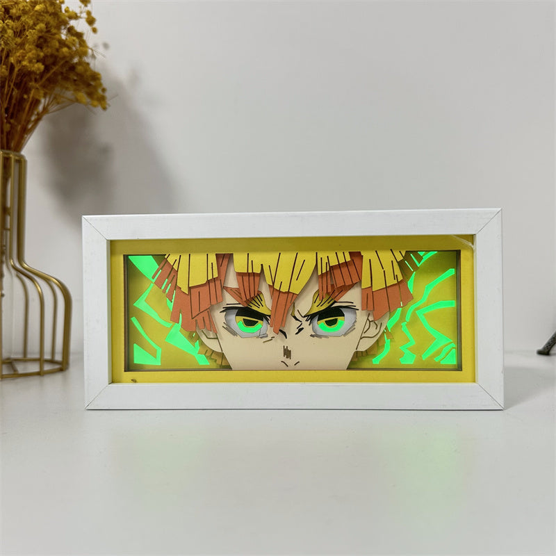 Anime-Themed RGB Paper Carving Lamp, Multi-Color Modes, with Remote & Touch Dimming