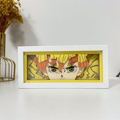 Anime-Themed RGB Paper Carving Lamp, Multi-Color Modes, with Remote & Touch Dimming