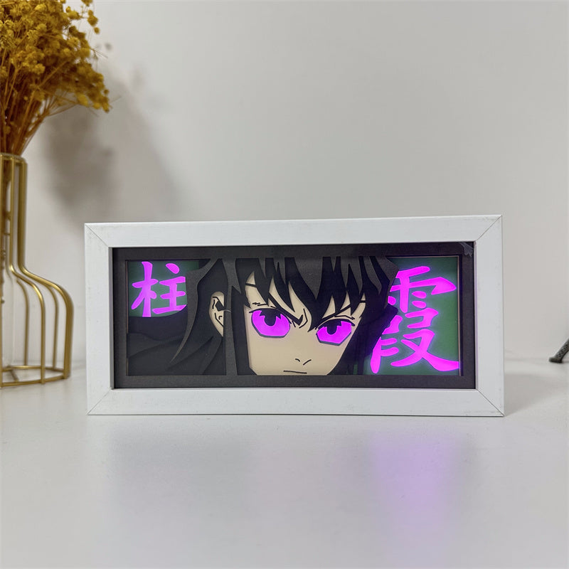 Anime-Themed RGB Paper Carving Lamp, Multi-Color Modes, with Remote & Touch Dimming