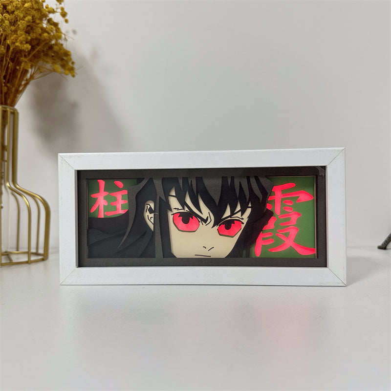 Anime-Themed RGB Paper Carving Lamp, Multi-Color Modes, with Remote & Touch Dimming