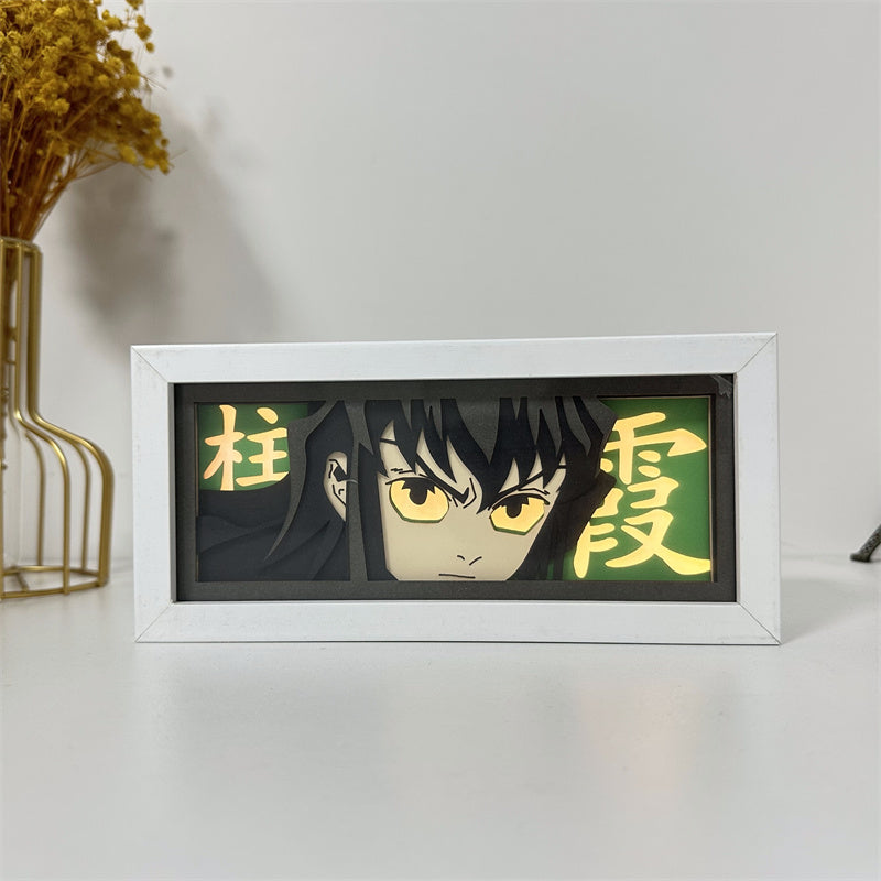 Anime-Themed RGB Paper Carving Lamp, Multi-Color Modes, with Remote & Touch Dimming