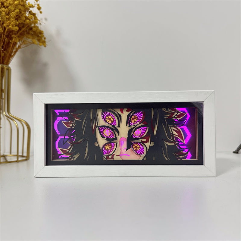 Anime-Themed RGB Paper Carving Lamp, Multi-Color Modes, with Remote & Touch Dimming