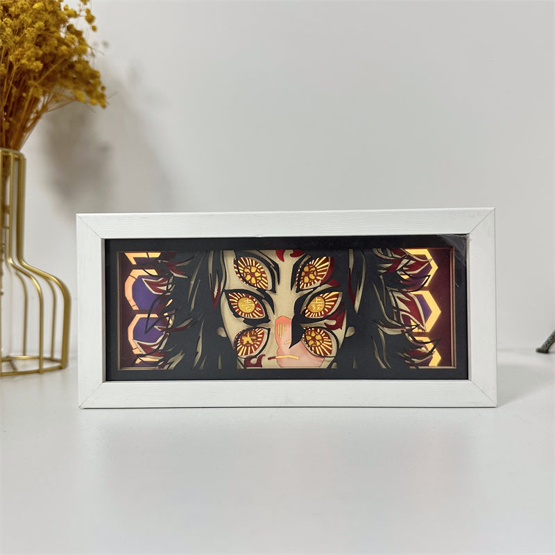 Anime-Themed RGB Paper Carving Lamp, Multi-Color Modes, with Remote & Touch Dimming