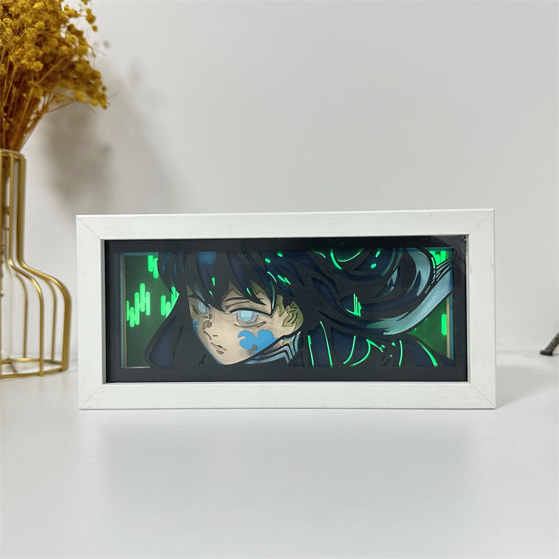 Anime-Themed RGB Paper Carving Lamp, Multi-Color Modes, with Remote & Touch Dimming