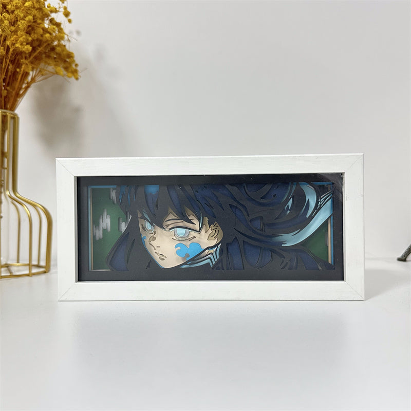Anime-Themed RGB Paper Carving Lamp, Multi-Color Modes, with Remote & Touch Dimming