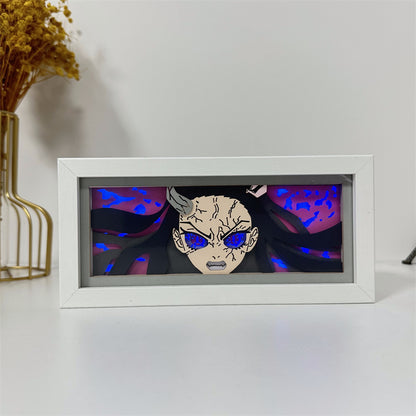 Anime-Themed RGB Paper Carving Lamp, Multi-Color Modes, with Remote & Touch Dimming
