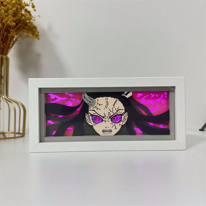 Anime-Themed RGB Paper Carving Lamp, Multi-Color Modes, with Remote & Touch Dimming